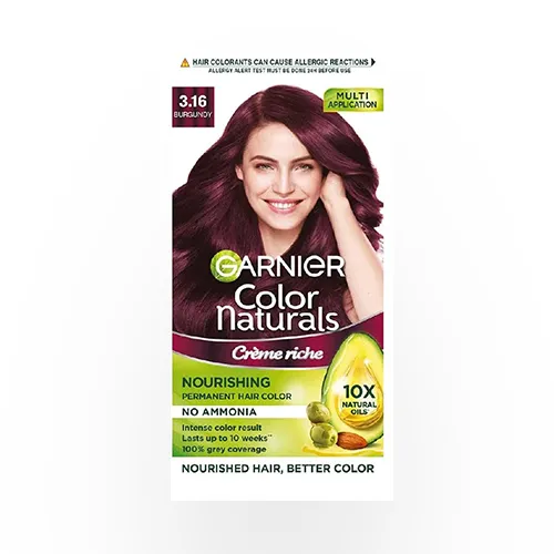 An image of Garnier Color Naturals Shade 3.16 cream for Men and women Burgundy