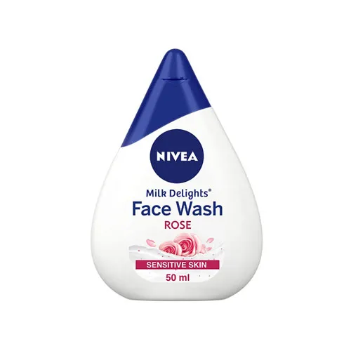 An image of Nivea  Sensitive Skin Milk Delights Rose Face Wash