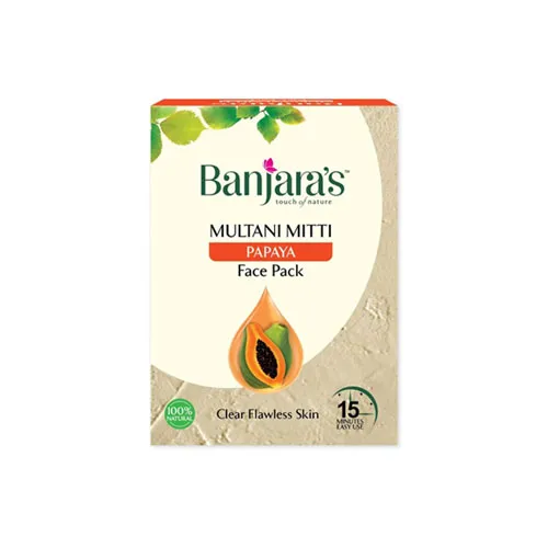 An image of Banjara’s Multani Mitti + Papaya | Face Pack Powder 100 g