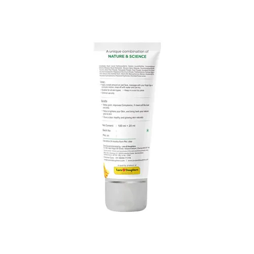  Backside image of Greens Concept Traditional Yellow Gram Face Wash