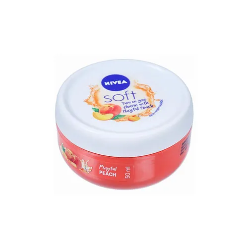 An image of Nivea Soft Light Moisturizer Cream Playful Peach