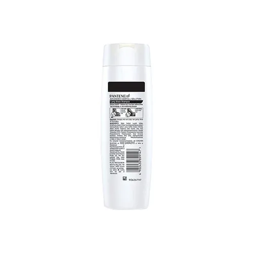 Backside image of Pantene Advanced Hairfall Solution Long Black Shampoo