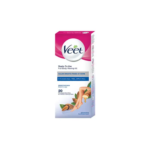 An image of Veet Full Body Waxing Kit For Sensitive Skin 20 Strips