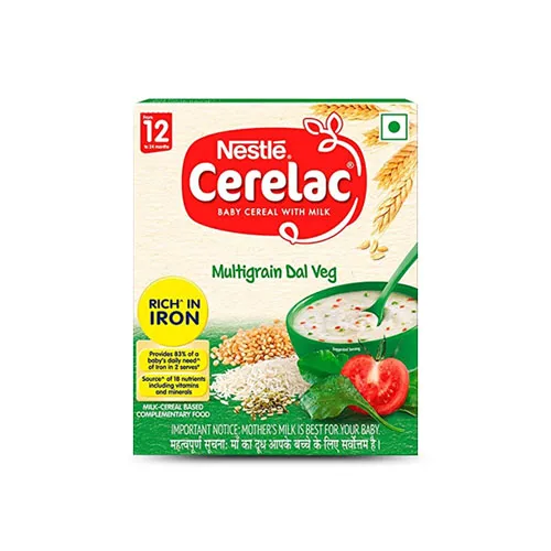 An image of Nestle Cerelac Multigrain Dal Veg