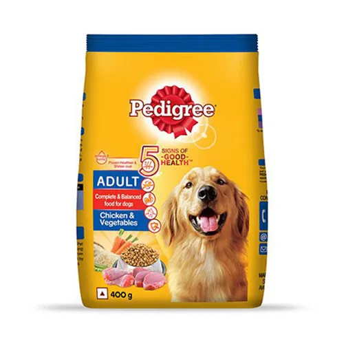 An image of Pedigree Adult Dry Dog Food Food Chicken Vegetables 400g Pack 