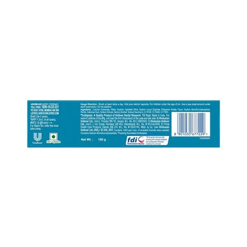 Backside image of Pepsodent Whitening Germicheck Toothpaste 70g