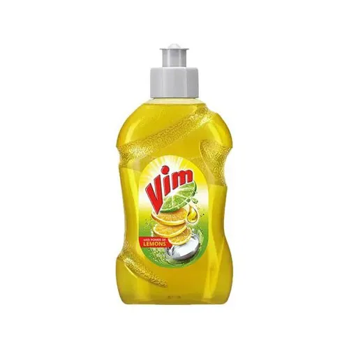 An image of Vim Dishwash Liquid Gel Lemon 250ml Bottle