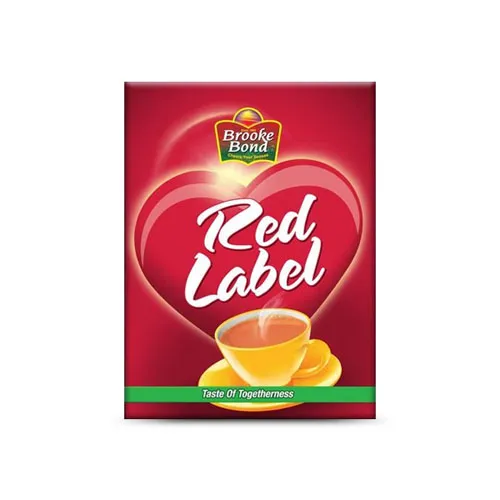An image of red label